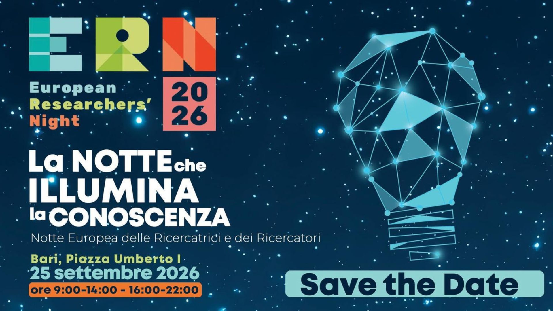 Notte Europea delle Ricercatrici e dei Ricercatori 2026